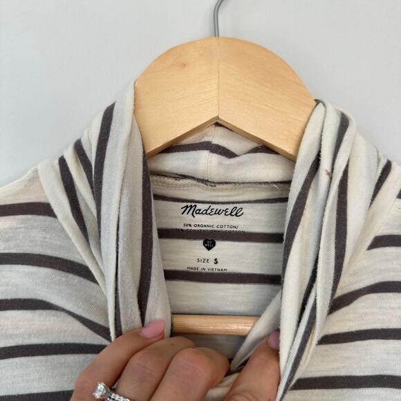 Madewell Whisper Cotton Turtleneck in Ronnie Stripe S - Picture 6 of 7